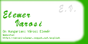 elemer varosi business card